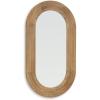 imageSignature Design by Ashley Daverly Country Rustic Oblong Wood Accent Mirror Light Brown