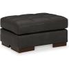 imageSignature Design by Ashley Luigi Contemporary Firmly Cushioned Leather Tufted Rectangular Ottoman Dark BrownDark Brown