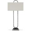 imageSignature Design by Ashley Malana 33quot Contemporary Metal Table Lamp with Marble Base Black ampamp BrassWhite