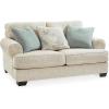 imageSignature Design by Ashley Monaghan Classic Upholstered Oversized Chair with Toss Pillow Light BrownLoveseat