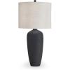 imageSignature Design by Ashley Ryenburg Modern Table Lamp with 3Way Switch and Drum Shade Black