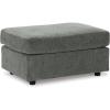 imageSignature Design by Ashley Stairatt Casual Rectangular Upholstered Ottoman GrayDark Gray