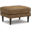 imageSignature Design by Ashley Telora Contemporary Faux Leather Ottoman Brown ampamp Black