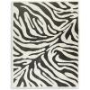 imageSignature Design by Ashley Thomwith Contemporary Indoor Washable Zebra Design 8 x 10 Rug with Non Slip Backing Black ampamp White710 x 101 Rectangular