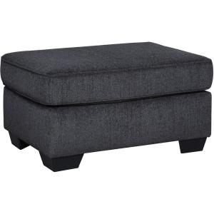 Signature Design by Ashley Altari Modern Rectangular Accent Ottoman, Light Gray(Charcoal)