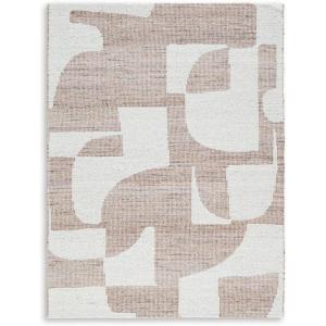 Signature Design by Ashley Brynnfield Casual Indoor Abstract Handmade 8 x 10 Rug, Beige & Light Brown(5’1″ x 6’11” (Rectangular))