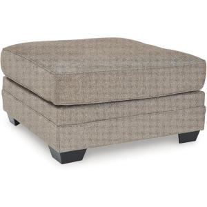 Signature Design by Ashley Cannonbrook Contemporary Square Oversized Accent Ottoman for Living Room, Light Brown