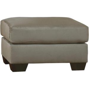 Signature Design by Ashley Darcy Casual Plush Square Accent Ottoman, Black(Grey)
