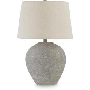 Signature Design by Ashley Dreward Casual 25 Inch Paper Table Lamp, Smoky Brown Finish