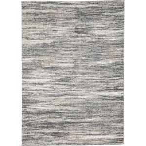 Signature Design by Ashley Gizela Contemporary 5 x 7 High Pile Striped Design Rug, Ivory, Gray & Beige(7’10” x 10′ (Rectangular))