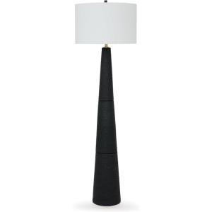 Signature Design by Ashley Hallburg Modern Textured Polyresin Floor Lamp with 3-Way Switch, Black