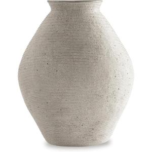 Signature Design by Ashley Hannela 12″ Modern Distressed Polyresin Vase, Antique Tan(Tan)