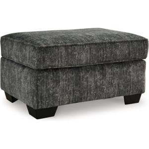 Signature Design by Ashley Lonoke Contemporary Rectangular Upholstered Ottoman, Gray