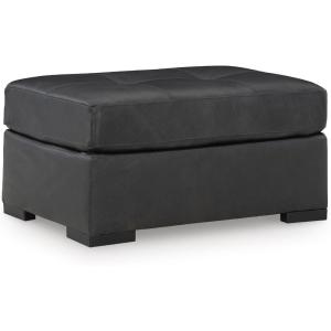 Signature Design by Ashley Maitelynn Casual Upholstered Ottoman, White(Fog)