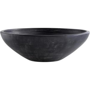 Signature Design by Ashley Meadie Casual Distressed Terra Cotta Round Bowl, Black(Black)