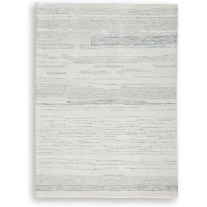 Signature Design by Ashley Qaabiz Bohemian 8′ x 10′ Indoor Medium Pile Geometric Area Rug, Light Brown & Black(Ivory/Blue)