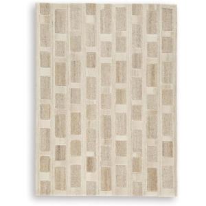 Signature Design by Ashley Qaabiz Bohemian 8′ x 10′ Indoor Medium Pile Geometric Area Rug, Light Brown & Black(Tan/Brown/White)