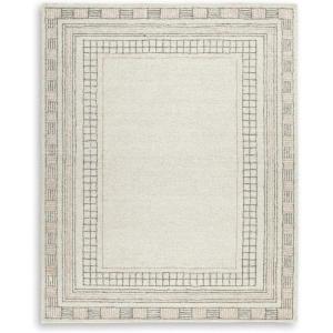 Signature Design by Ashley Qaabiz Bohemian 8′ x 10′ Indoor Medium Pile Geometric Area Rug, Light Brown & Black(Taupe/Brown)