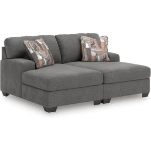 Signature Design by Ashley Revenna Casual Square Upholstered Oversized Accent Ottoman, Gray(Dark Gray)
