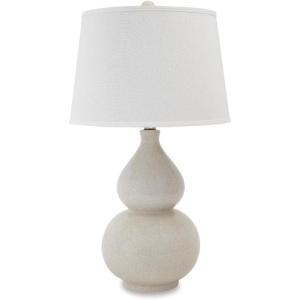 Signature Design by Ashley Saffi 31″ Ceramic Table Lamp with Double Gourd Base, Cream(Saffi)