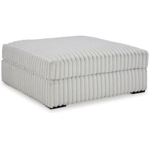 Signature Design by Ashley Stupendous Casual Upholstered Square Oversized Accent Ottoman, White