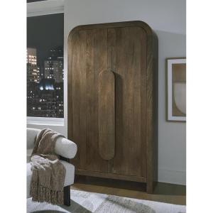 Signature Design by Ashley Thoren Contemporary Accent Cabinet with Anti-Tipping and Adjustable Shelf, Dark Brown