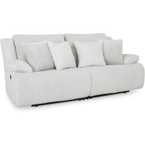 Signature Design by Ashley Top Tier Casual L-Shaped 3-Piece Reclining Sectional Sofa with Chaise, Console Storage and 4 Accent Pillows, White(White)