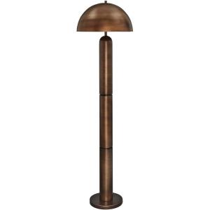 Signature Design by Ashley Wendfield Industrial Metal Floor Lamp with Dome Shade, Metallic(Antique Copper Finish)