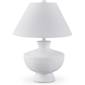 Signature Design by Ashley Wendfield Industrial Metal Floor Lamp with Dome Shade, Metallic(White)