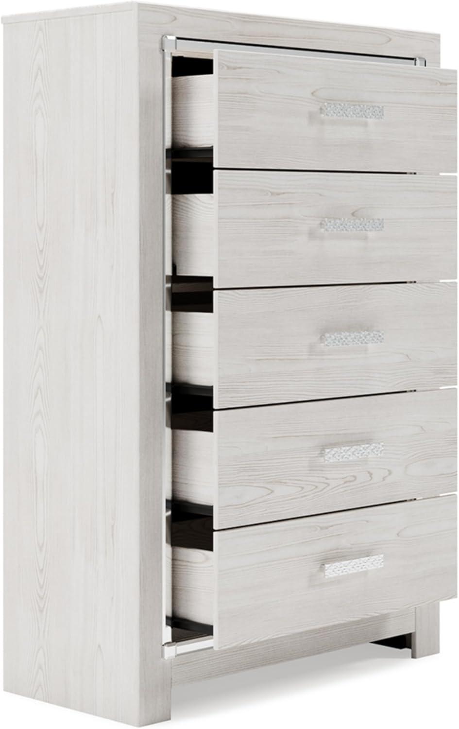 imageSignature Design by Ashley Altyra Contemporary 5 Drawer Chest WhiteWhite