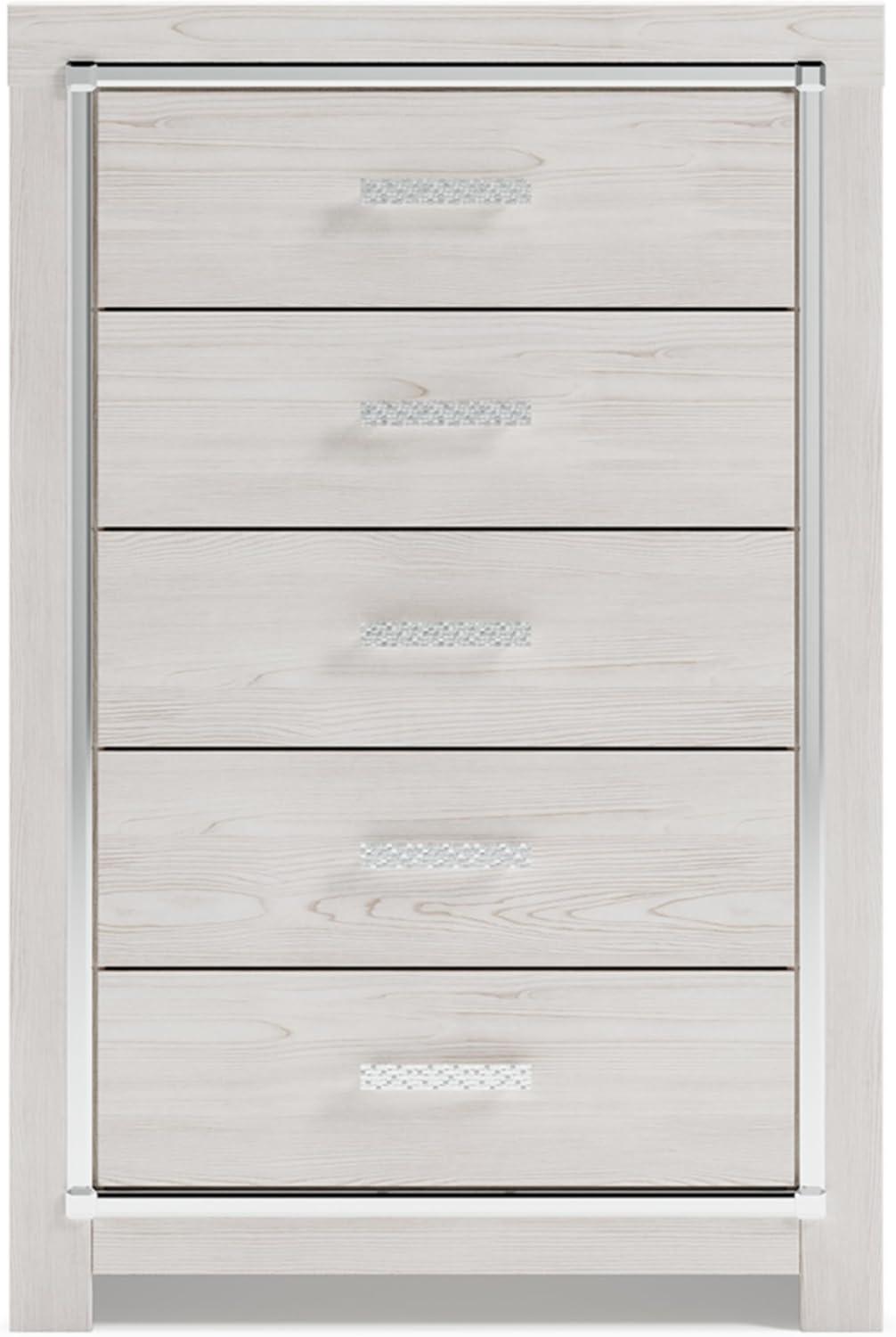 imageSignature Design by Ashley Altyra Contemporary 5 Drawer Chest WhiteWhite