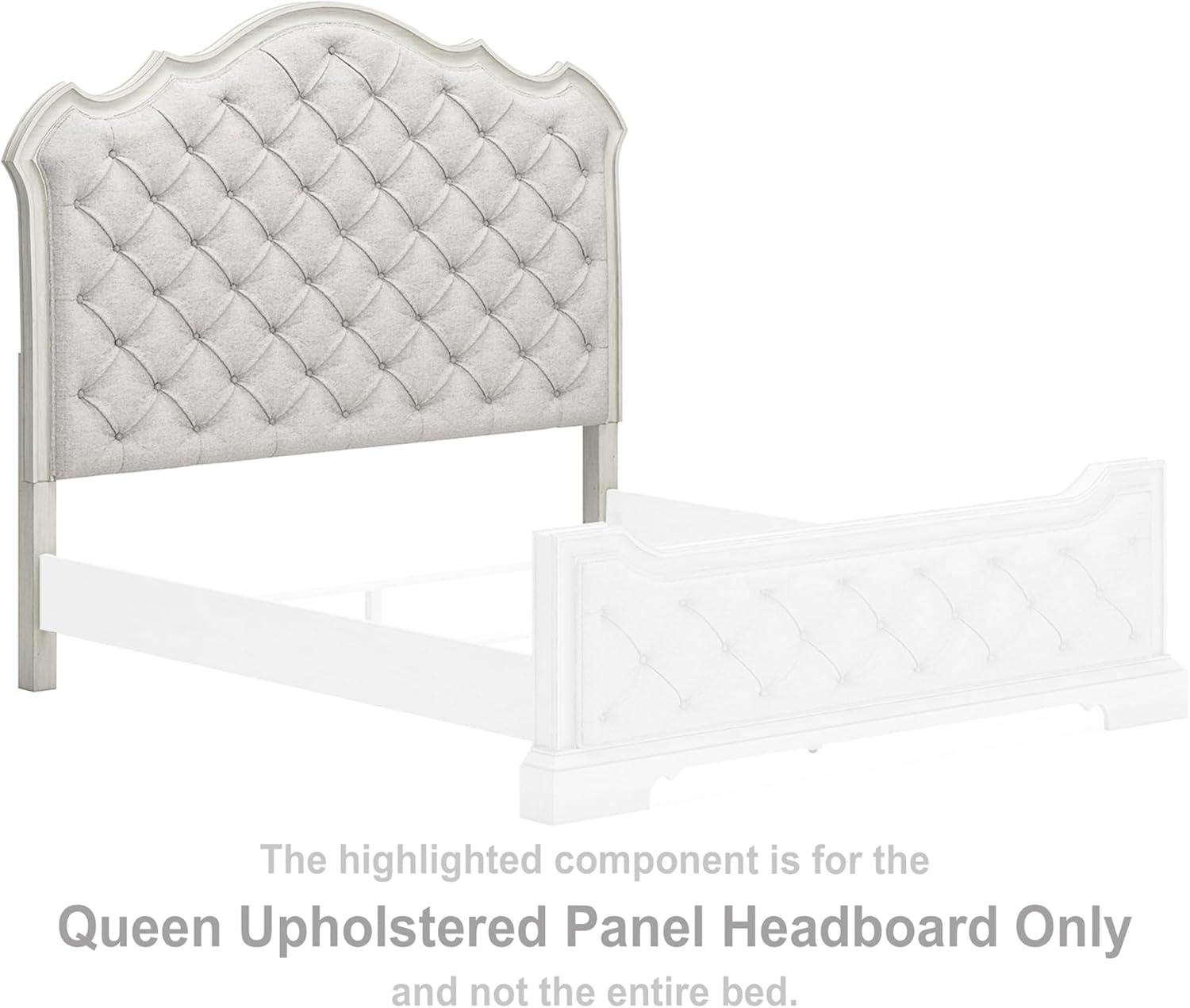 imageSignature Design by Ashley Arlendyne Classic Tufted Upholstered Panel Headboard Queen White