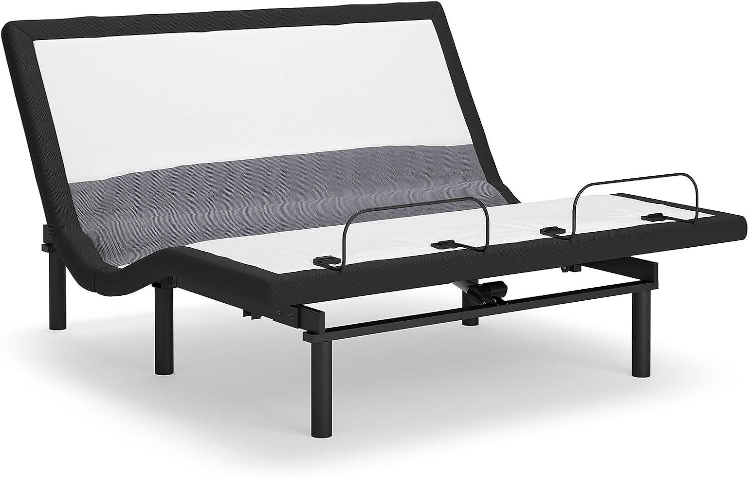 imageSignature Design by Ashley Best Base King with Lumbar and Audio Power Adjustable Head Foot and Lumbar Base with Massage Function Wireless Speaker System App Compatible Wireless Remote Black