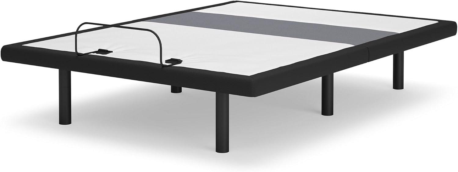 imageSignature Design by Ashley Best Base with Lumbar and Audio Traditional Full Adjustable Head Base with LED Lighting and Remote Control Gray