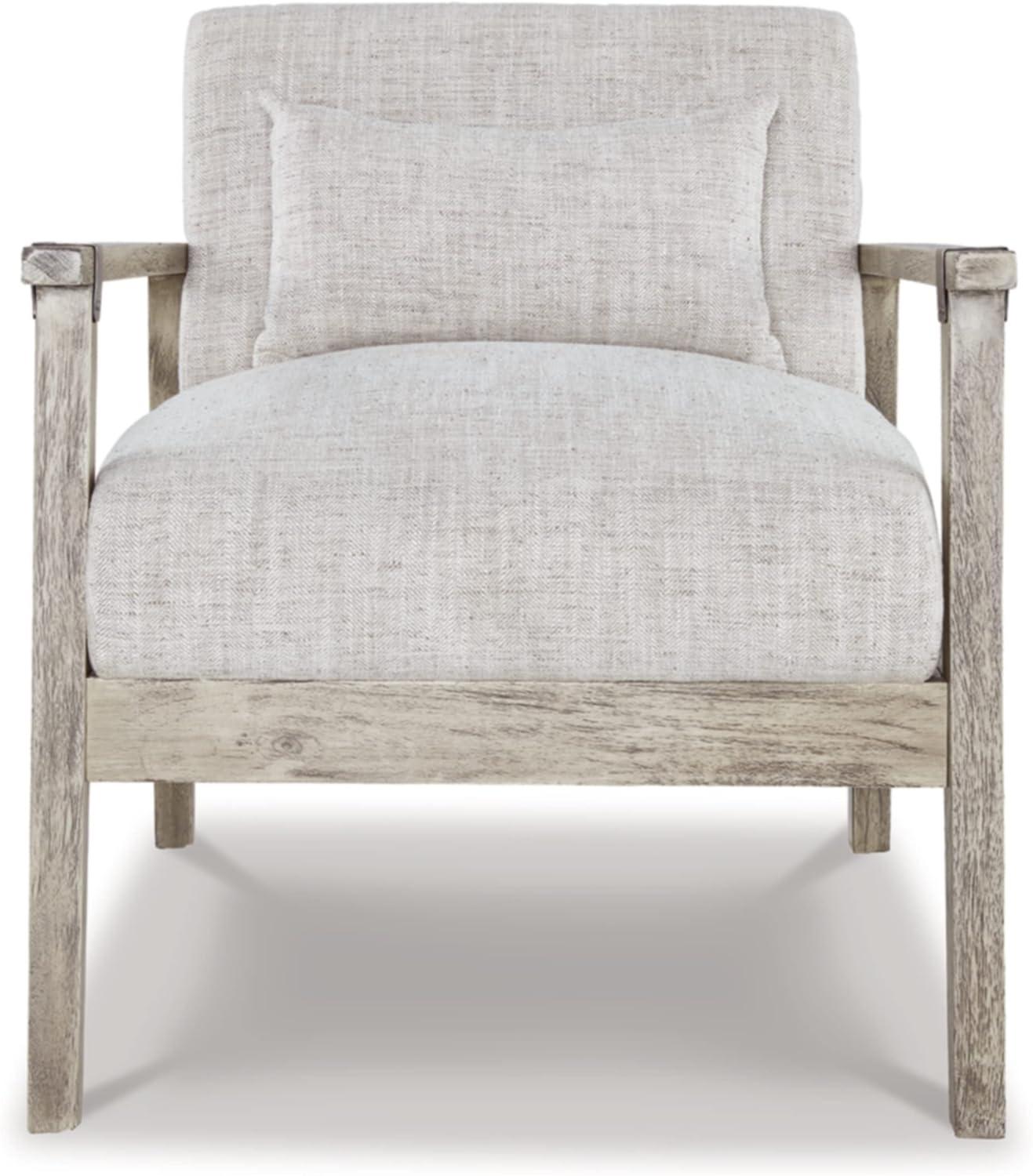 imageSignature Design by Ashley Daylenville 195quot Casual Upholstered Accent Chair with Lumbar Pillow Light GrayLight Brown