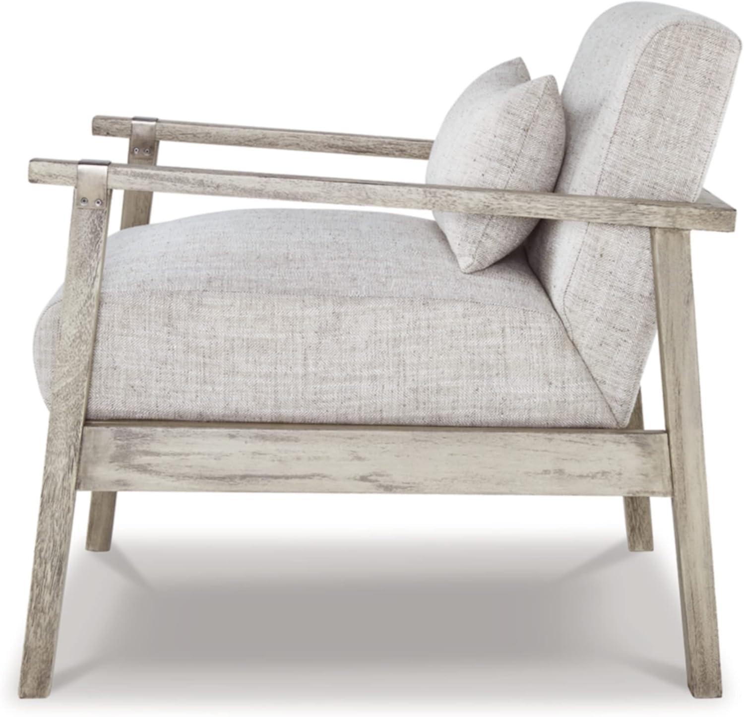 imageSignature Design by Ashley Daylenville 195quot Casual Upholstered Accent Chair with Lumbar Pillow Light GrayLight Brown