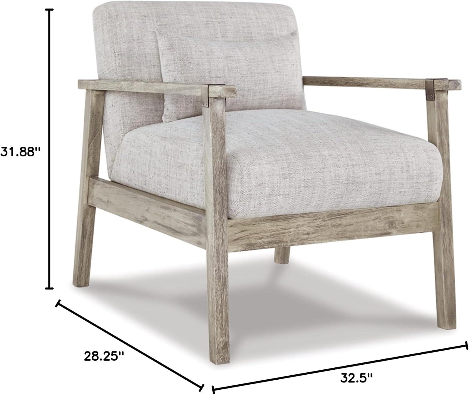 imageSignature Design by Ashley Daylenville 195quot Casual Upholstered Accent Chair with Lumbar Pillow Light GrayLight Brown