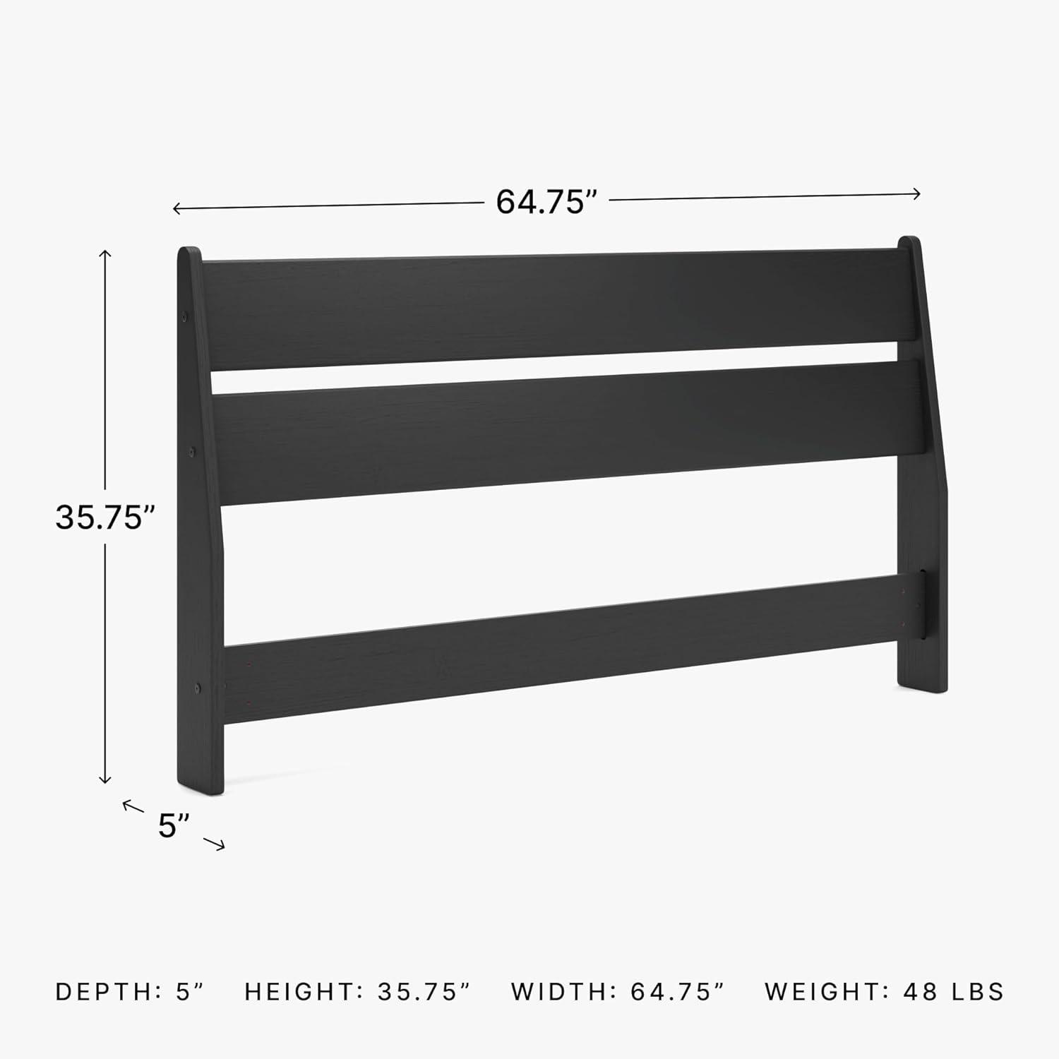 imageSignature Design by Ashley Deanlow Rustic Panel Headboard Full Light BrownBlack
