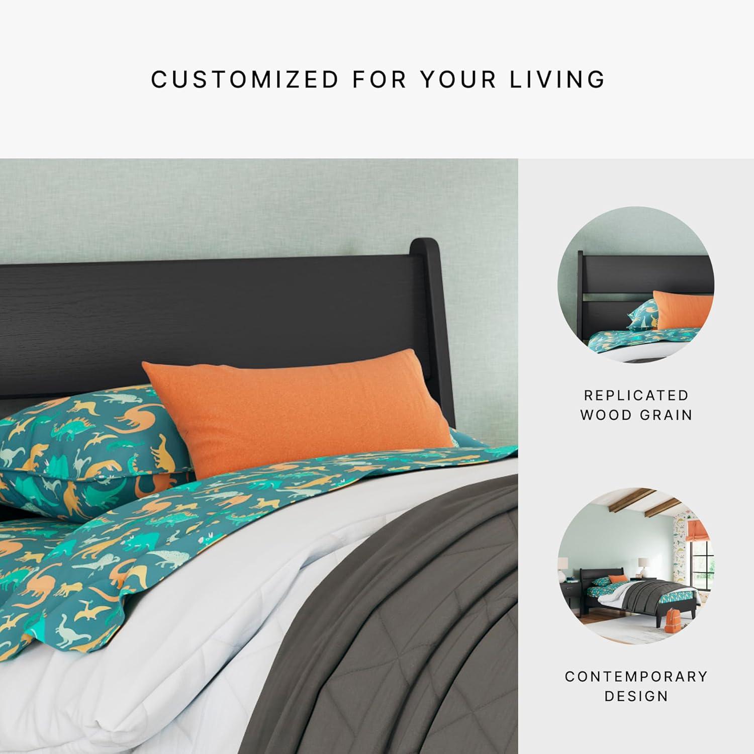 imageSignature Design by Ashley Deanlow Rustic Panel Headboard Full Light BrownBlack