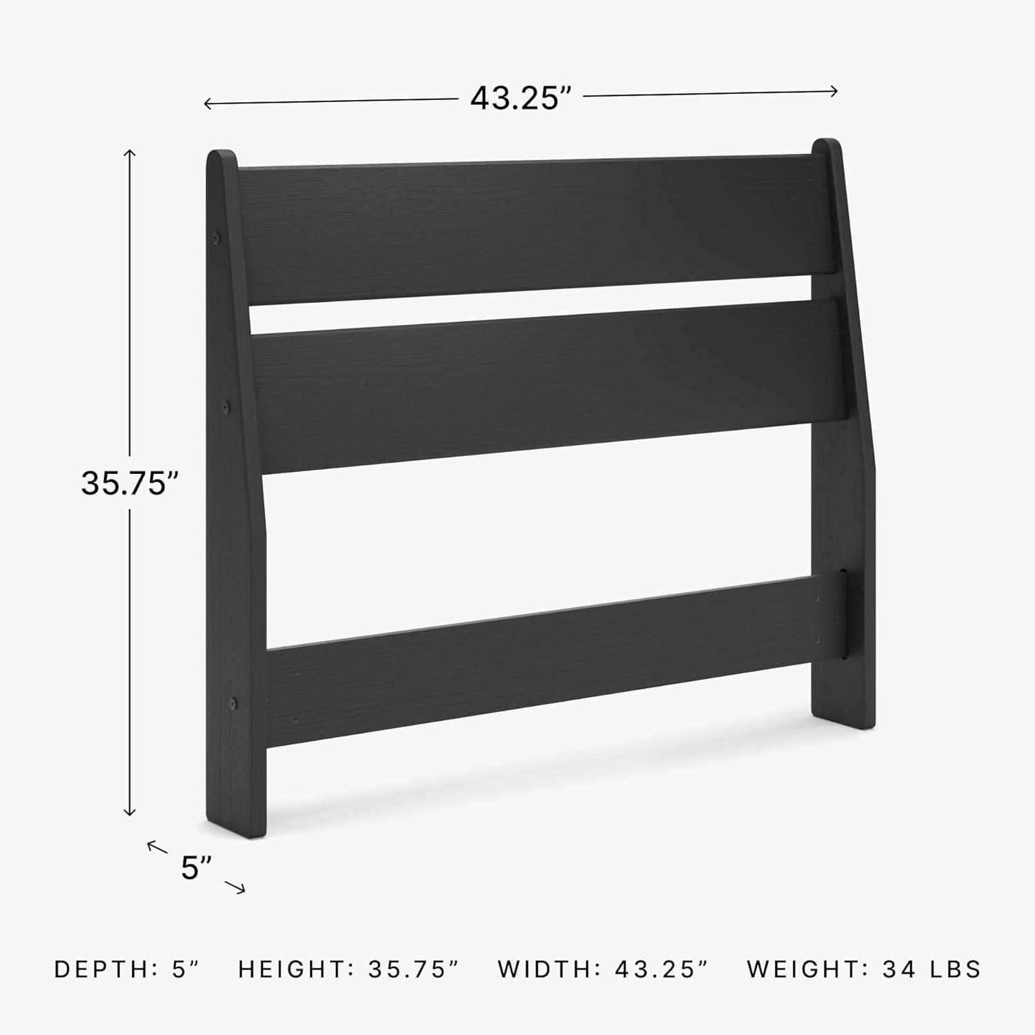 imageSignature Design by Ashley Deanlow Rustic Panel Headboard Full Light BrownBlack