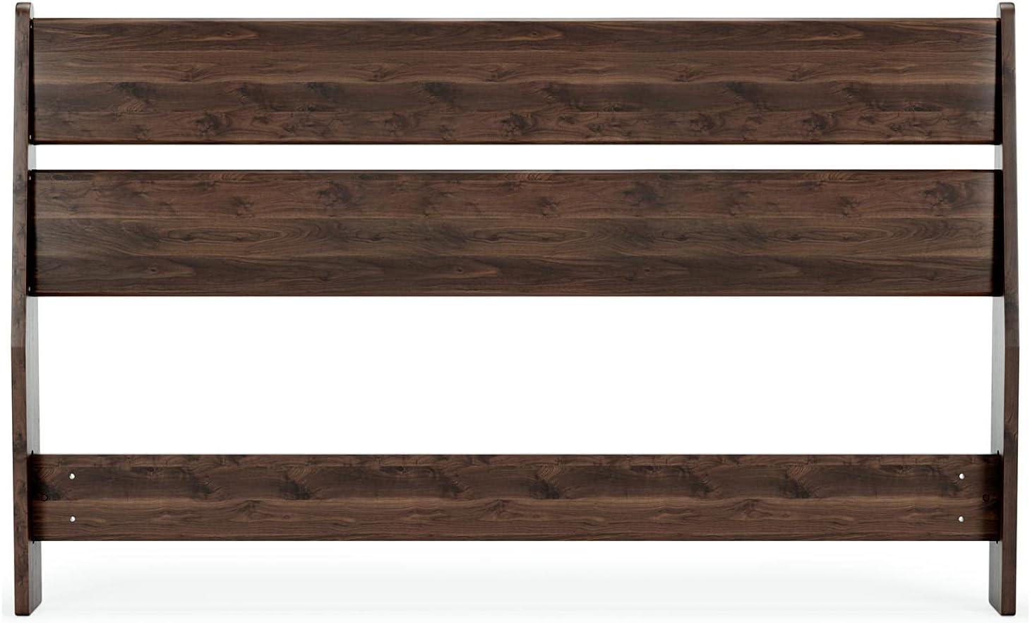 imageSignature Design by Ashley Deanlow Rustic Panel Headboard Full Light BrownDark Brown