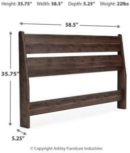 imageSignature Design by Ashley Deanlow Rustic Panel Headboard Full Light BrownDark Brown