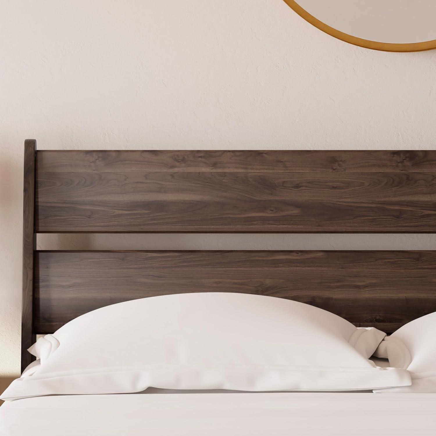 imageSignature Design by Ashley Deanlow Rustic Panel Headboard Full Light BrownDark Brown