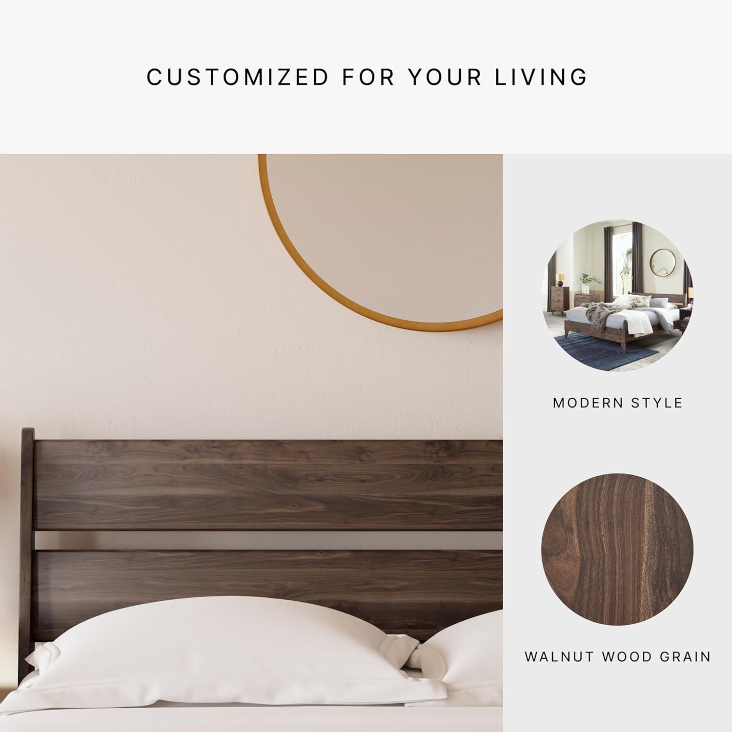 imageSignature Design by Ashley Deanlow Rustic Panel Headboard Full Light BrownDark Brown