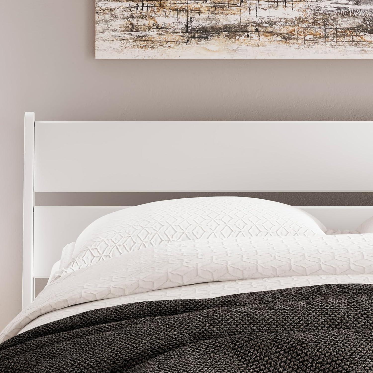 imageSignature Design by Ashley Deanlow Rustic Panel Headboard Full Light BrownWhite