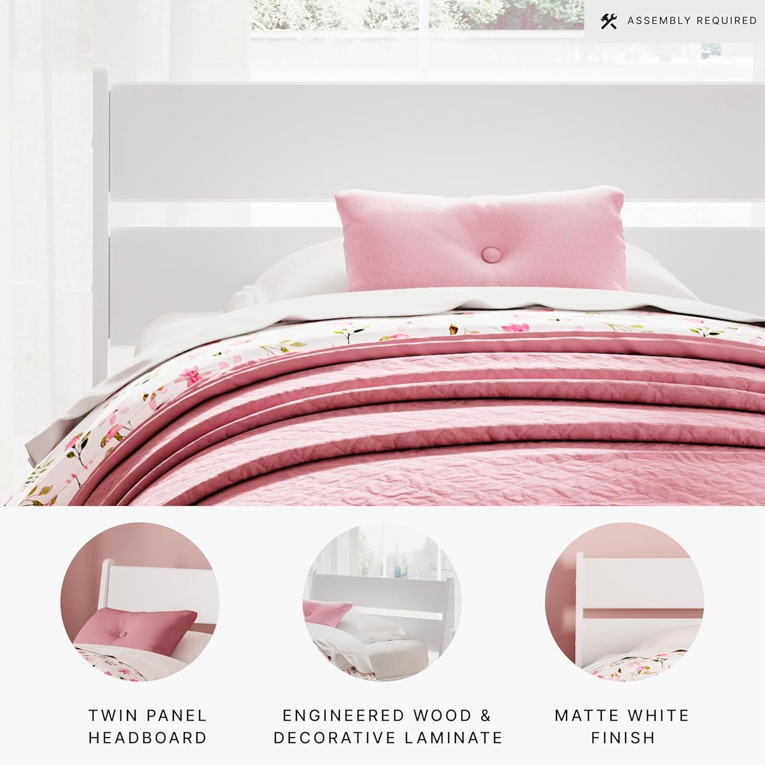 imageSignature Design by Ashley Deanlow Rustic Panel Headboard Full Light BrownWhite