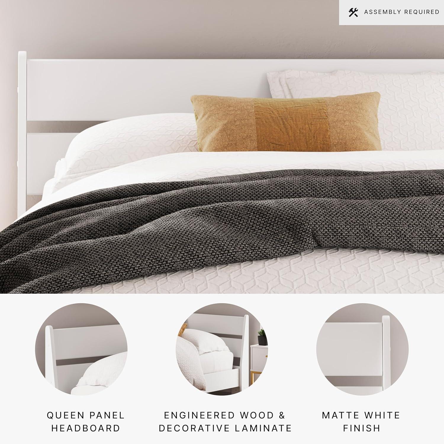 imageSignature Design by Ashley Deanlow Rustic Panel Headboard Full Light BrownWhite