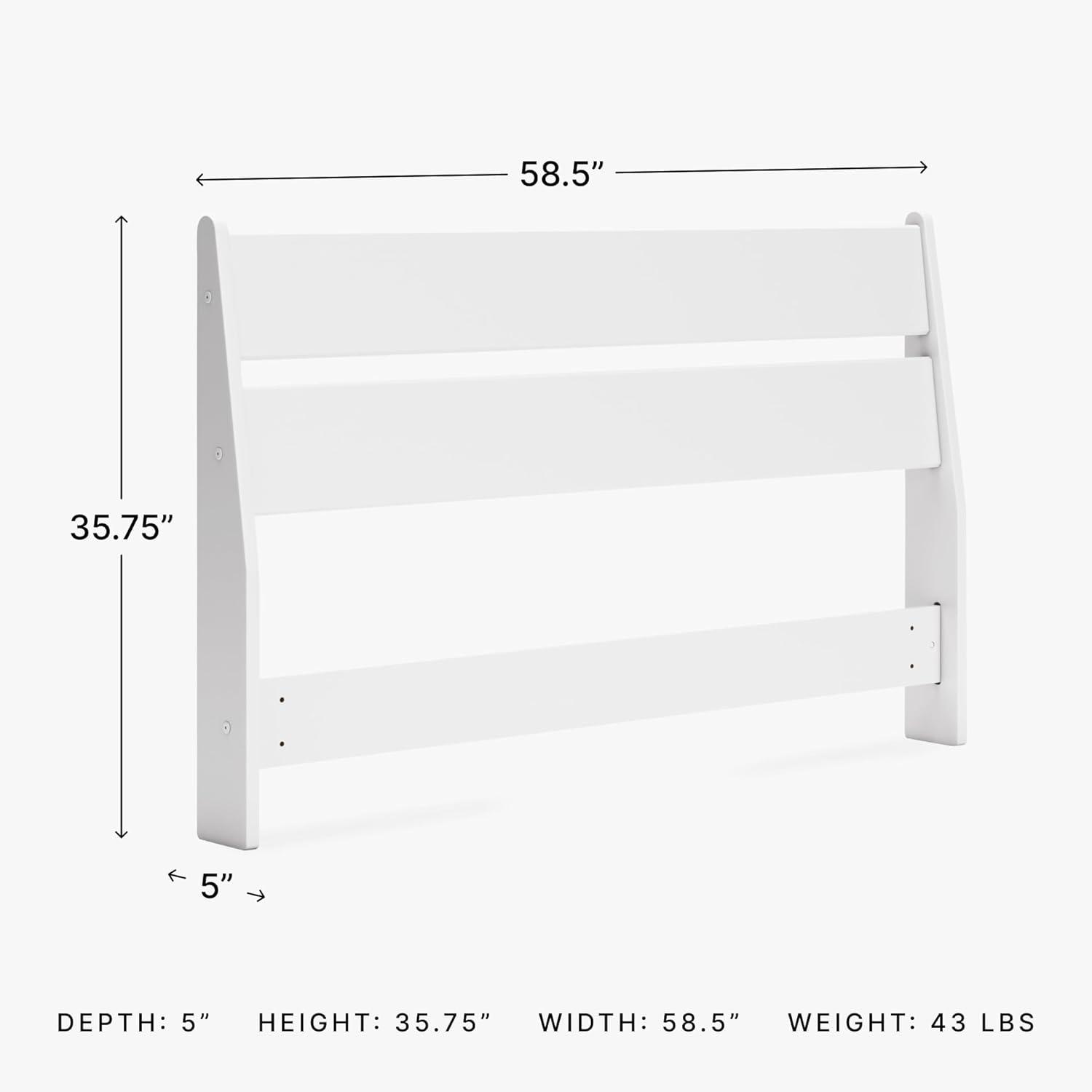 imageSignature Design by Ashley Deanlow Rustic Panel Headboard Full Light BrownWhite