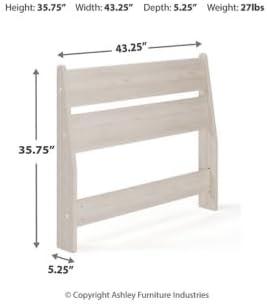 imageSignature Design by Ashley Deanlow Rustic Panel Headboard Full Light BrownWhitewash