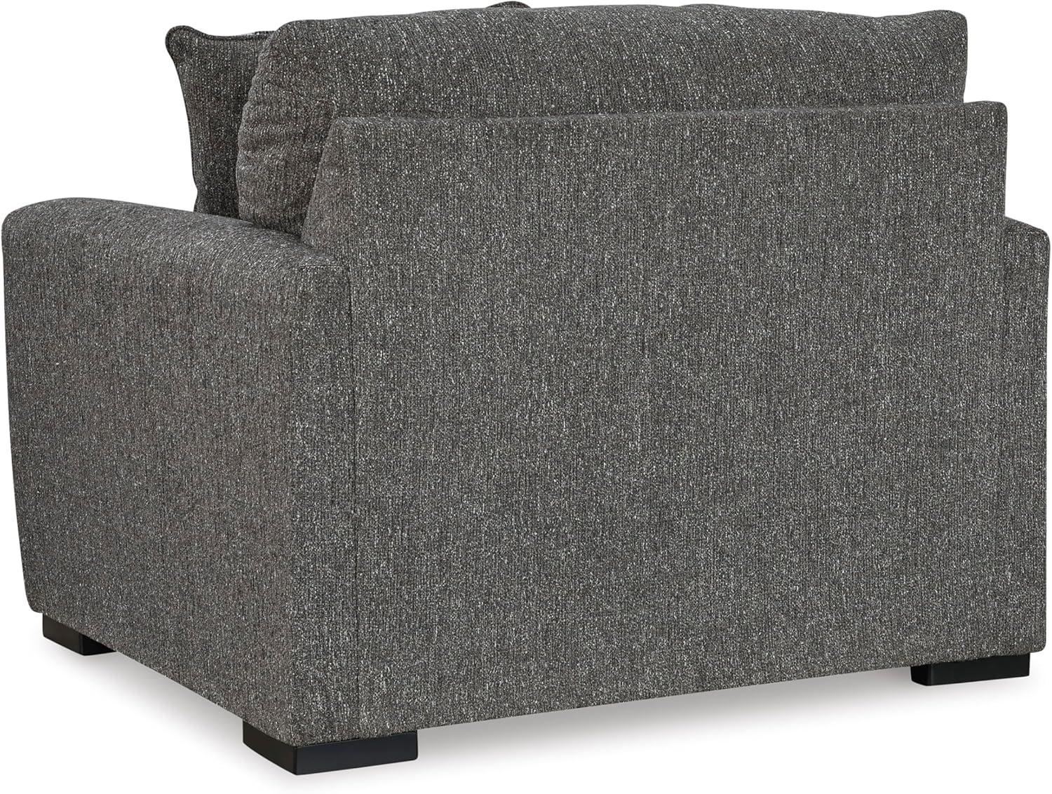 imageSignature Design by Ashley Gardiner Modern Upholstered Oversized Chair with 1 Throw Pillow Gray